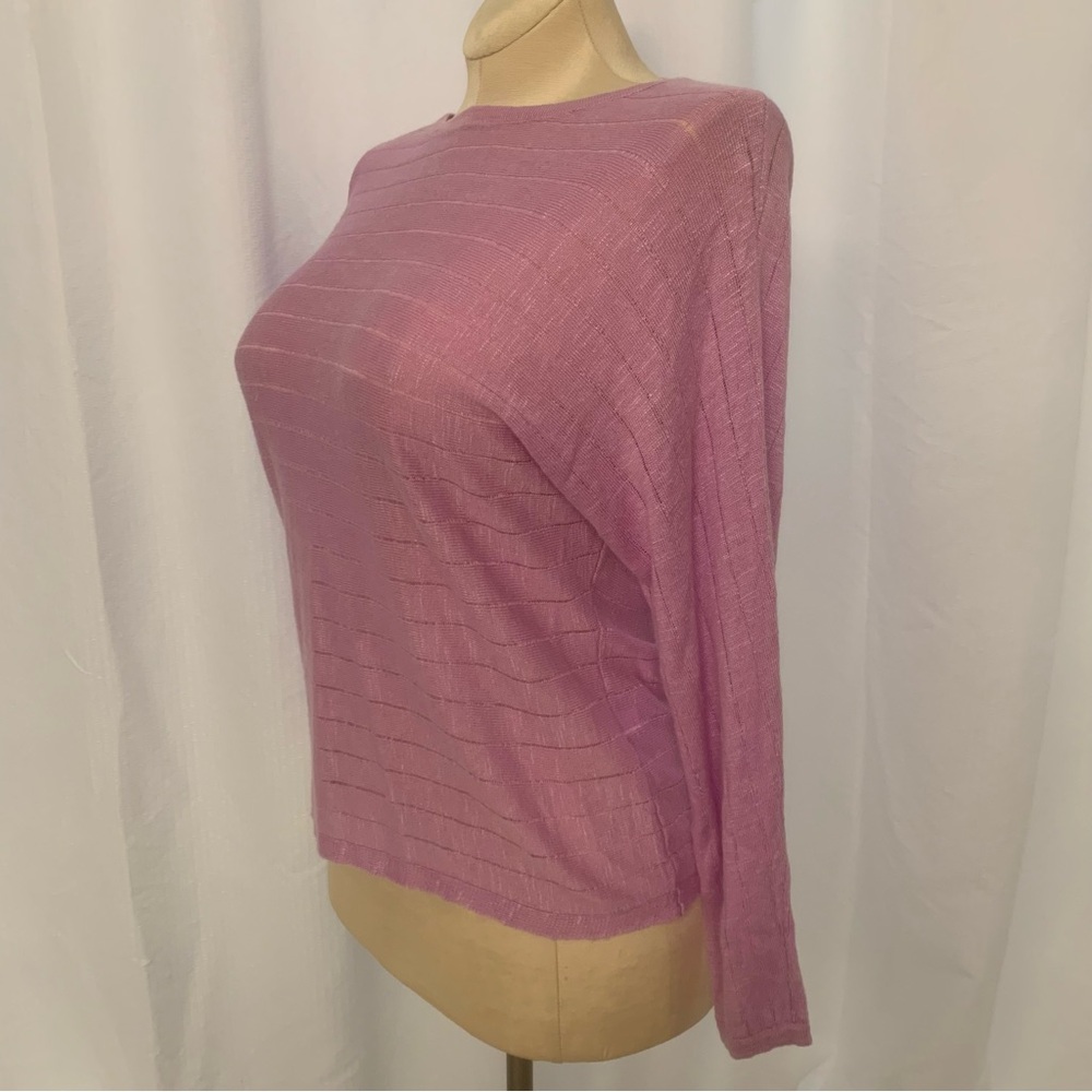 Style & Co Lightweight Purple Boatneck Sweater with Dolman Sleeves Petite Small - Picture 3 of 8